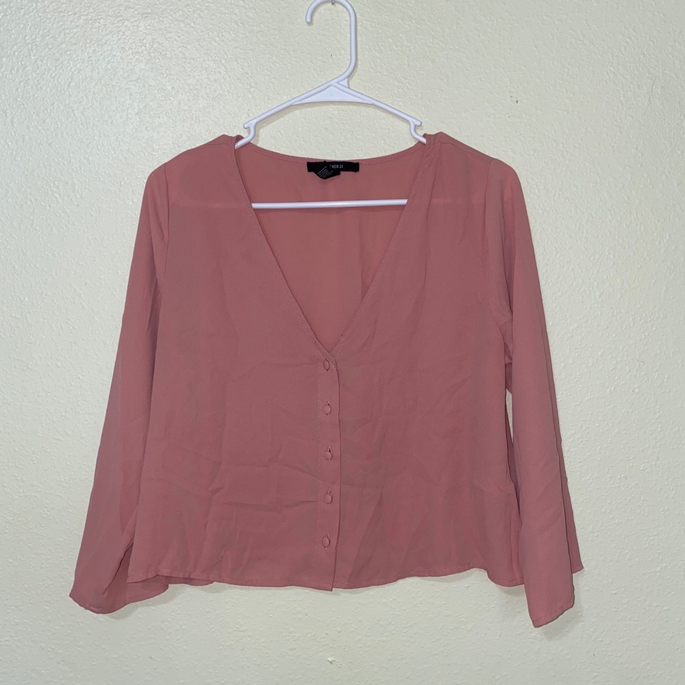 Blush Cropped Blouse